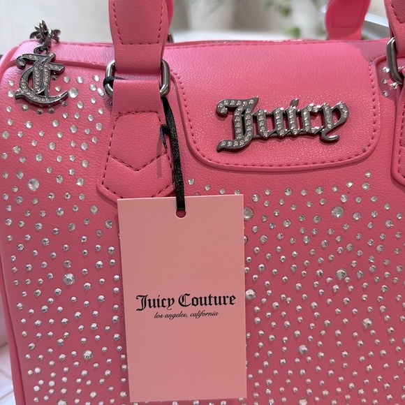 Juicy Couture Dazzle Satchel/Crossbody with Structured Design,Pink Lemonade. NWT - Picture 4 of 11